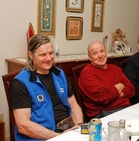 Tässä kärkiMasterit Risto (vas) ja Veli American Birkebeinerillä vuonna 2010 sikäläisen Masterin Kenneth Mäen kotona Haywardissa. (Kuva Teuvo Valve)
