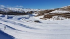 Merino Musterin komea auringossa kylpevä hiihtostadion, joka on useasti pilvien yläpuolella. (Kuva Clas-Eirik Slotte)