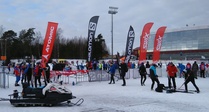 Hiihtostadionilla.